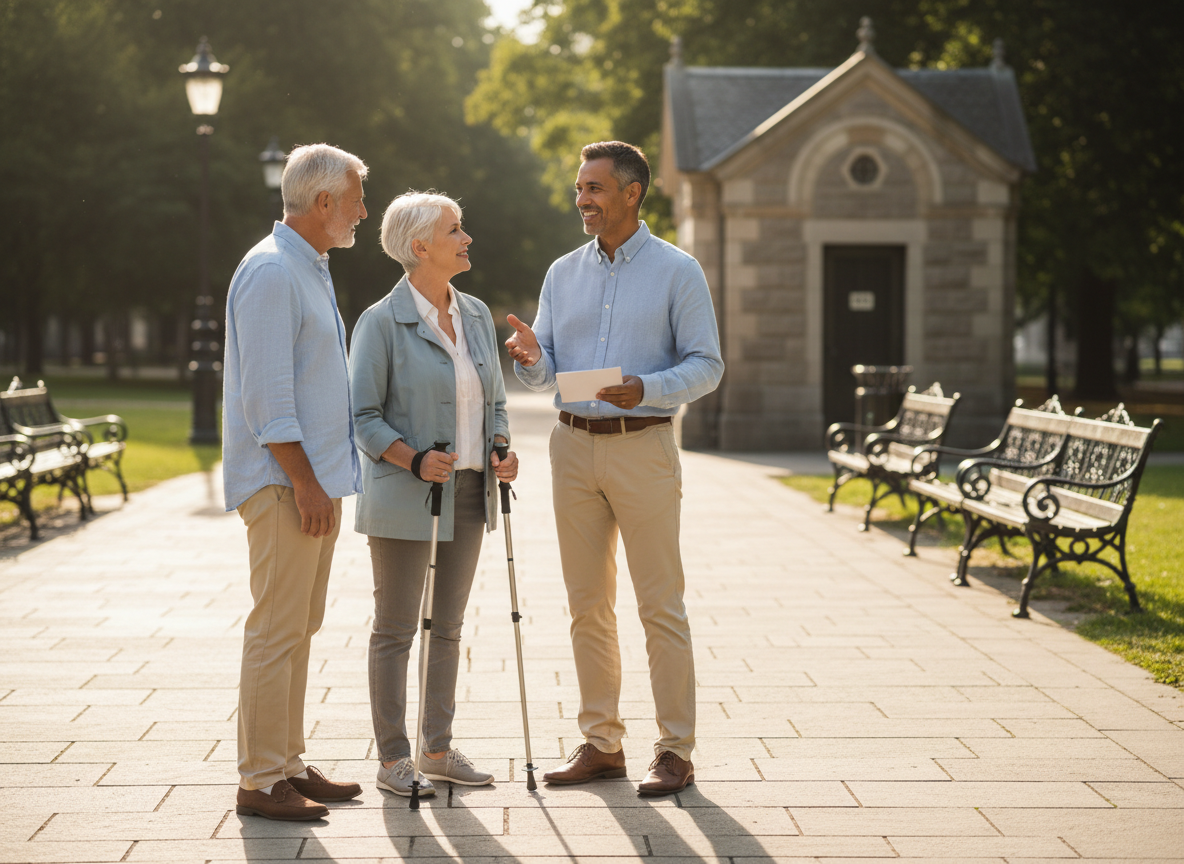 ASK ABOUT THE ENTIRE TOUR ROUTE. WALKING · SEATING · RESTROOMS · BOARDING.